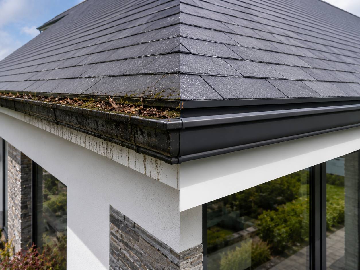 Gutter cleaning on a County Wexford home